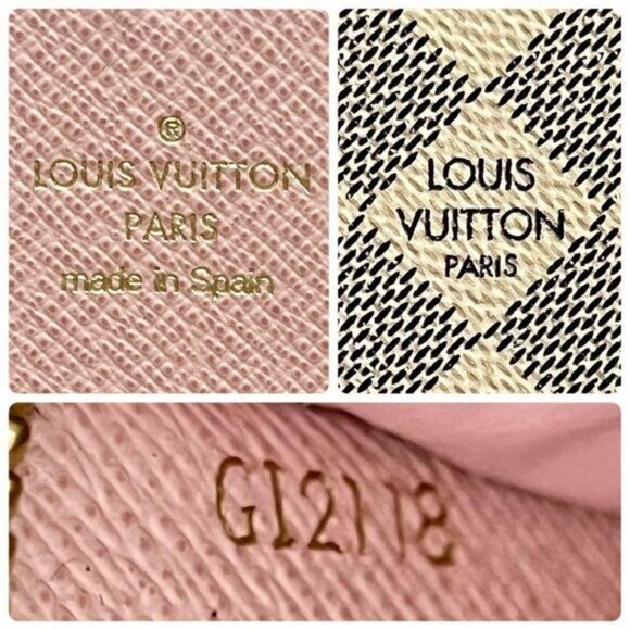 Authentic Louis Vuitton Damier Azur Clemence Zippy Wallet Rose Ballerine Pink - Picture 7 of 13